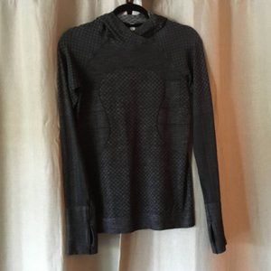 Size 8 Lululemon Black/Silver Hooded Sweater